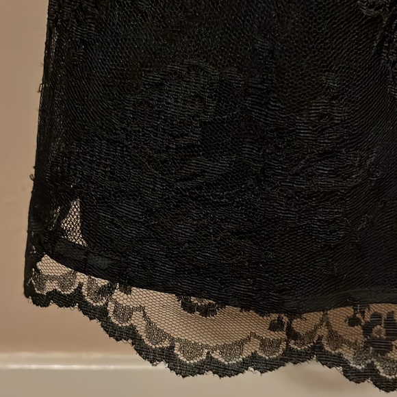 Vintage Louis Verdad Black Lace Ballerina Deep V-neck Dress S - Picture 6 of 12